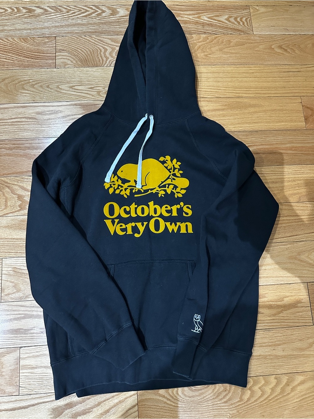 OVO x Roots Black Hoodie with Yellow Logo - Large Great Conditon